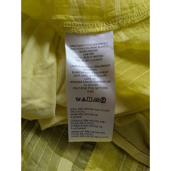 NWT By Anthropologie Long-Sleeve Zip-Front Oversize Mini Dress Sz L Yellow ND470 - Picture 9 of 10